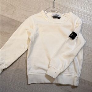 Stone Island Cream Crewneck with Logo Patch